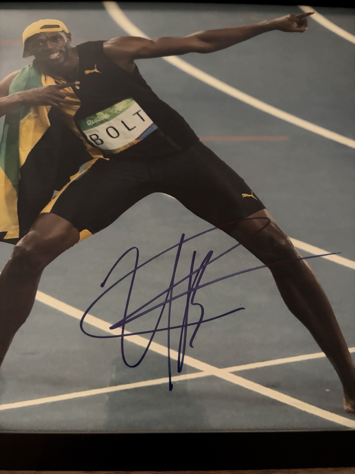 Usain Bolt Signed Framed Photo Autograph Olympics Original Sports Memorabilia