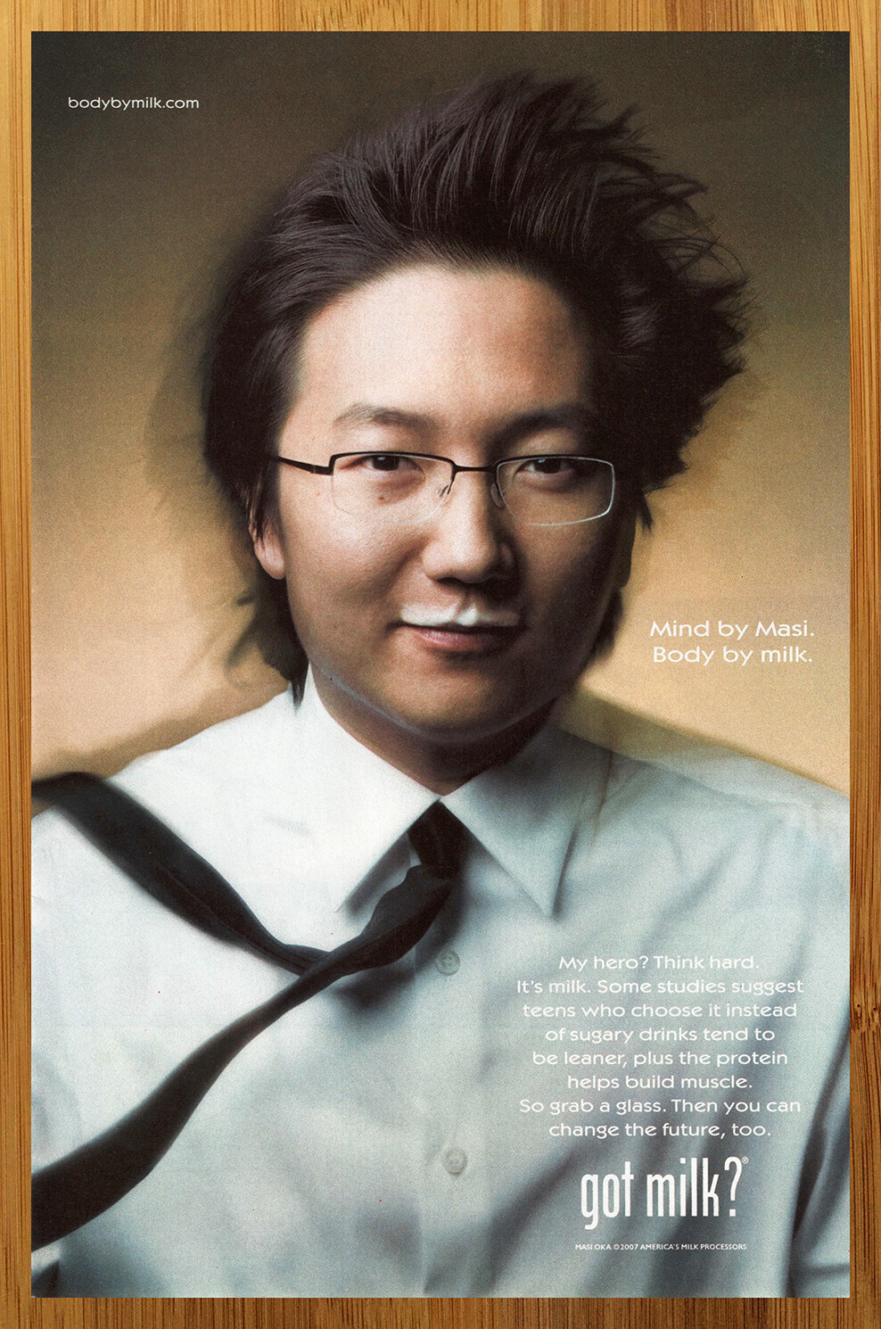 2007 Masi Oka GOT MILK? Vintage Print Ad/Poster HEROES TV Series Hiro Nakamura