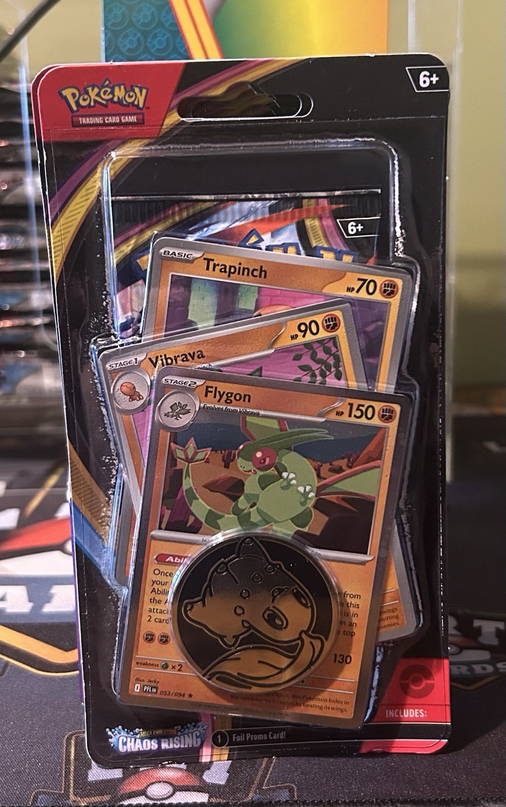 Pokemon TCG Chaos Rising Checklane Single Pack Blister Trapinch/Vibrava/Flygon