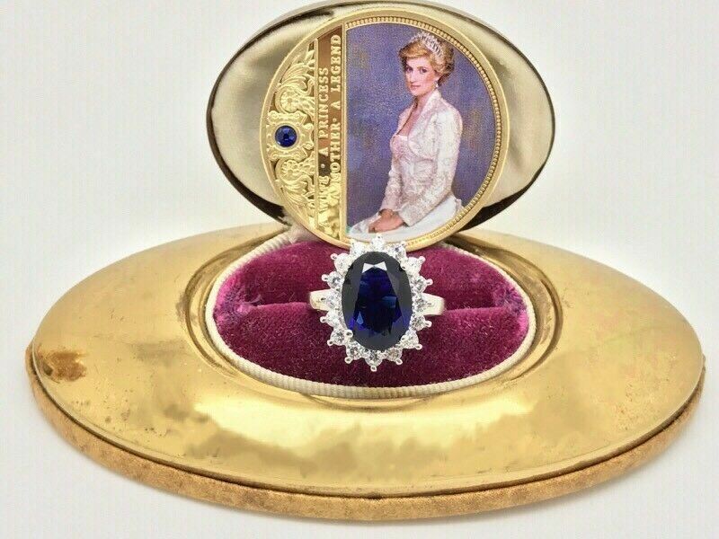 Royalty sapphire ring, Princess Diana style inspired, dreamy piece, memorabilia