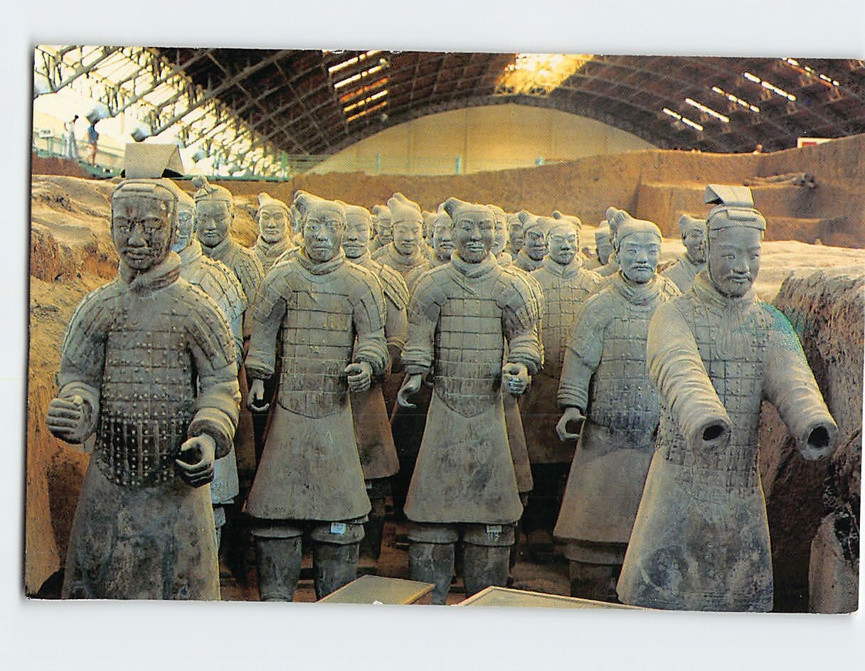 Postcard Terra cotta figures Terracotta Army Xian China