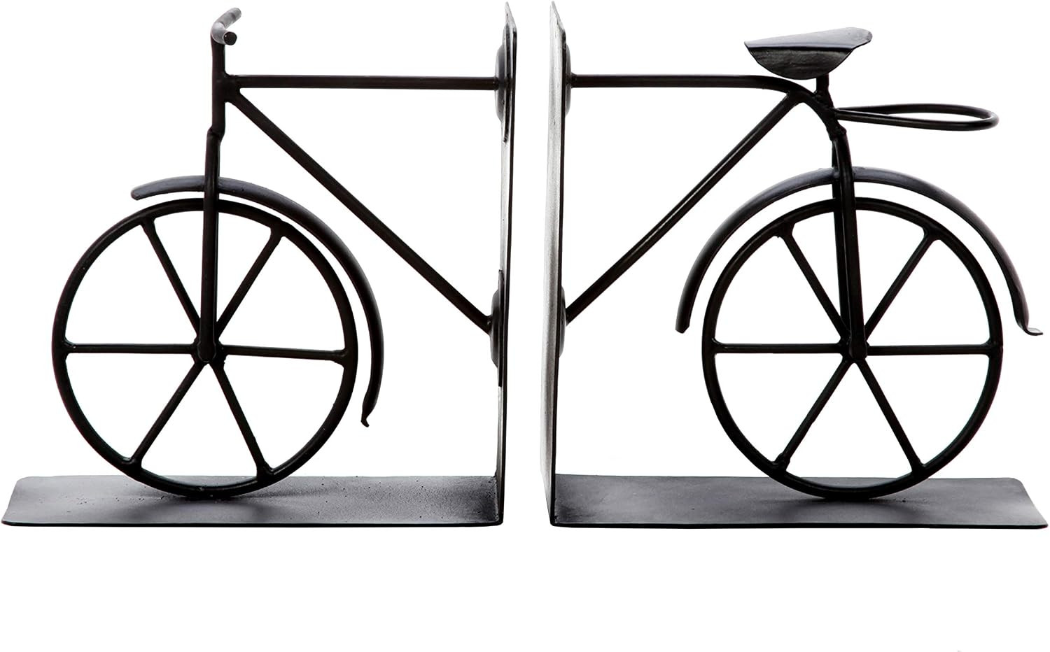 Classic Bike Bookends – 6.5″ Vintage Metal Book Ends for Shelves, Heavy Duty …