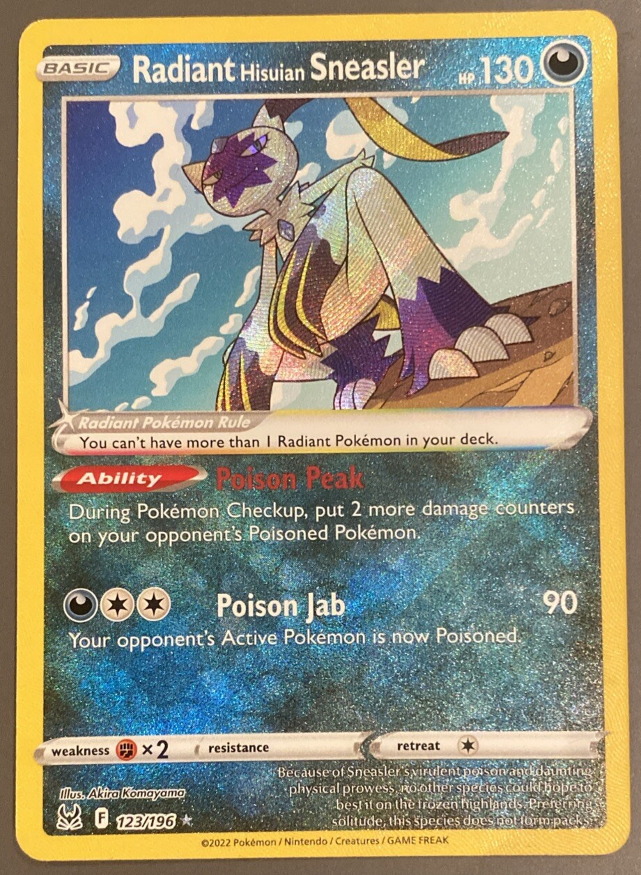 Pokémon TCG Radiant Hisuian Sneasler Sword & Shield Lost Origin 123/196 Rare