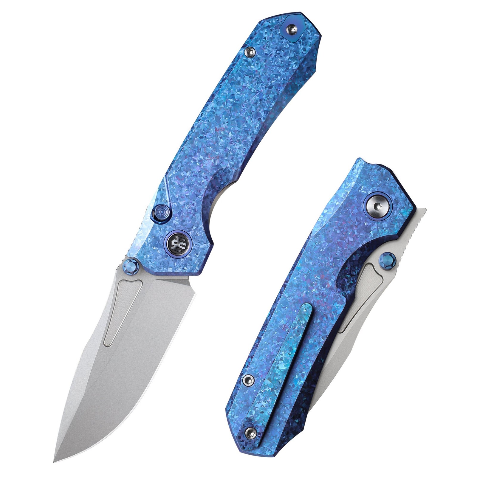 REMETTE RT-Rhino RNTB3 Pocket Knife M390 Crystallized Titanium Button Lock