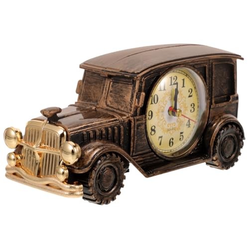 Vintage Car Alarm Clock, Classic Car Model Desk Clock, 19.00X9.00X7.50CM Black