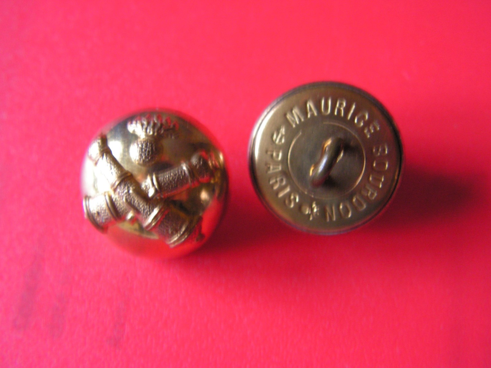 Button Military Diameter 0 25/32in Bourdon Maurice Artillerie