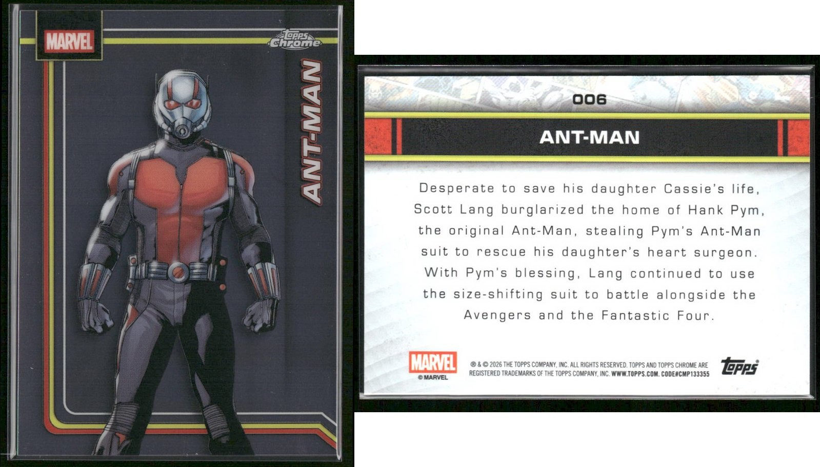 2026 Marvel Topps Chrome Marvel Ant-Man Hank Pym Scott Lang #006