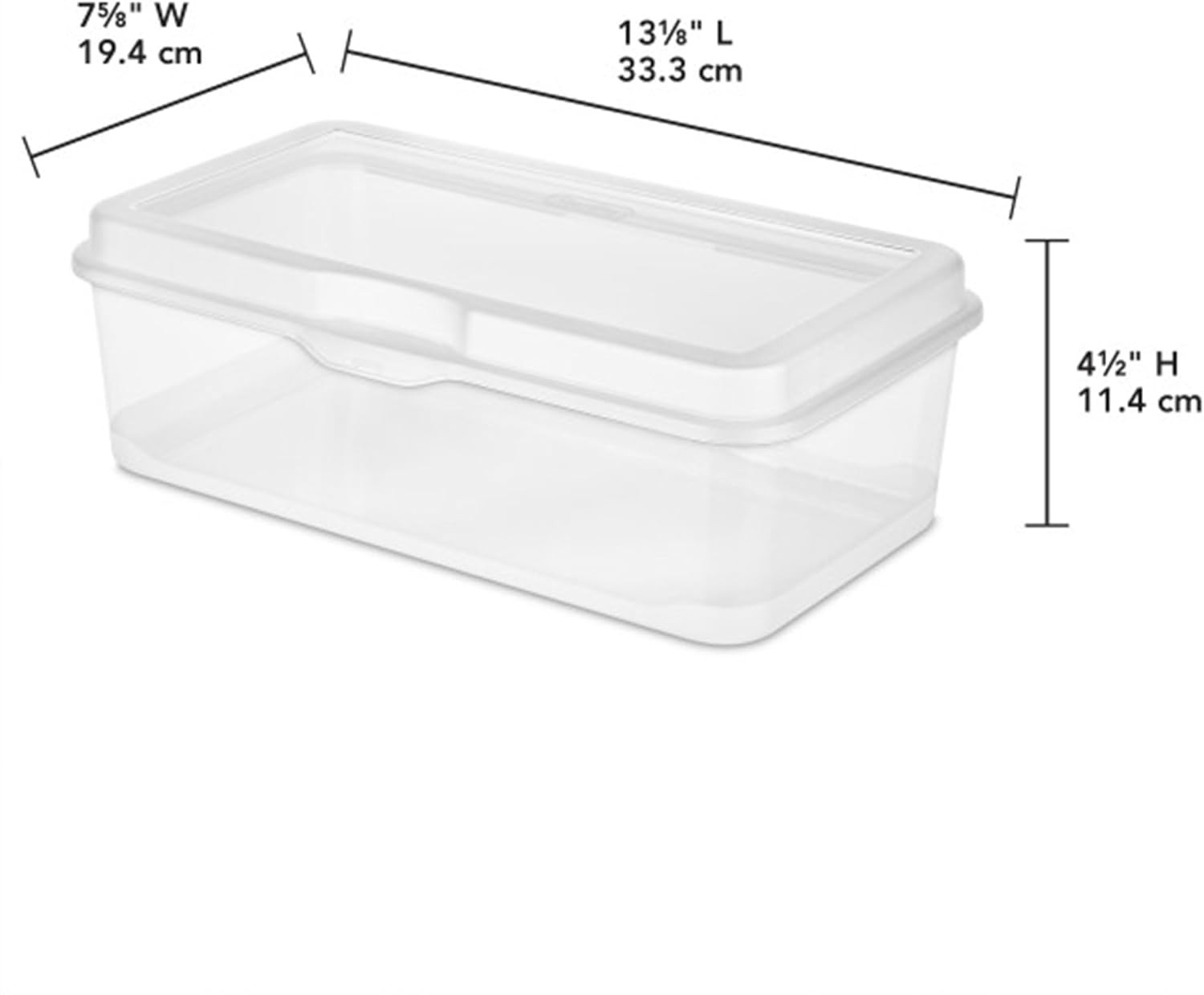 Sterilite 12-Pack FlipTop Stackable Rectangular Storage Bin with Hinging Lid