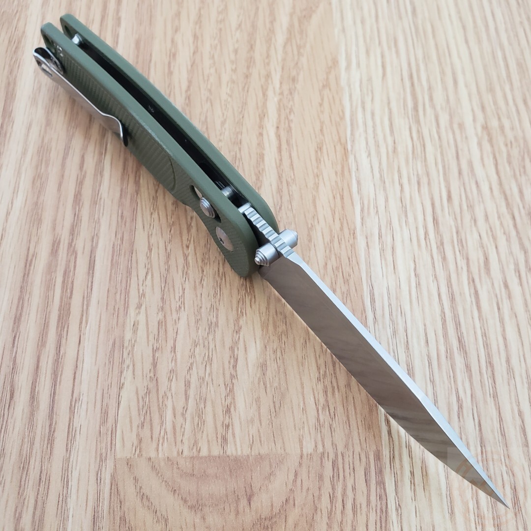 CJRB Shale Folding Knife 3.13″ Stonewash Finish AR-RPM9 Steel Blade G10 Handle