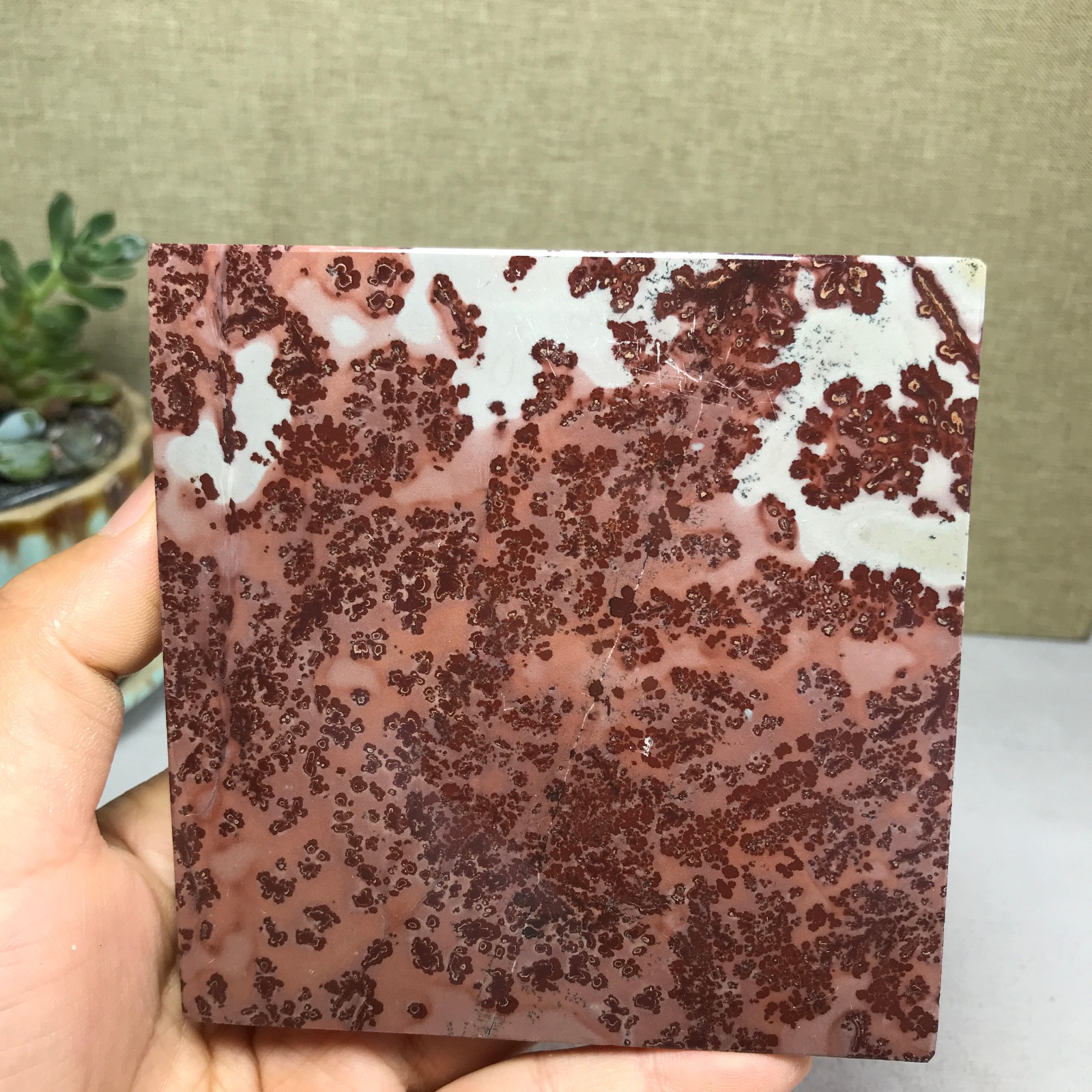 Natural Chinese painting stone crystal ornaments for home decoration 278g A5283