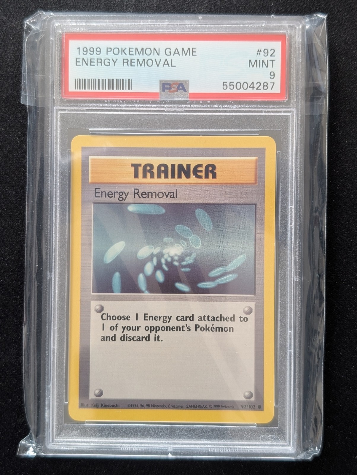 Pokémon TCG Energy Removal 92/102 Base Set PSA 9