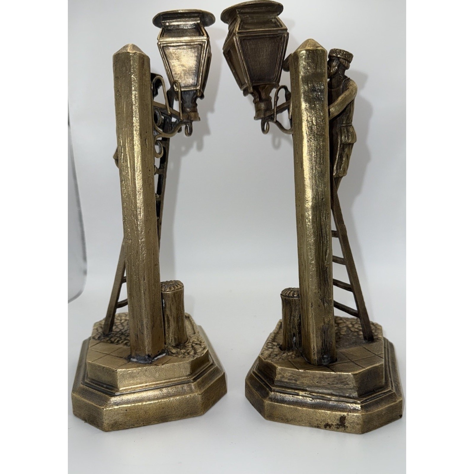 Evgeny Ivanovich Naps Antique Lamp Lighter Bronze With Patina Circa 1890 Statues