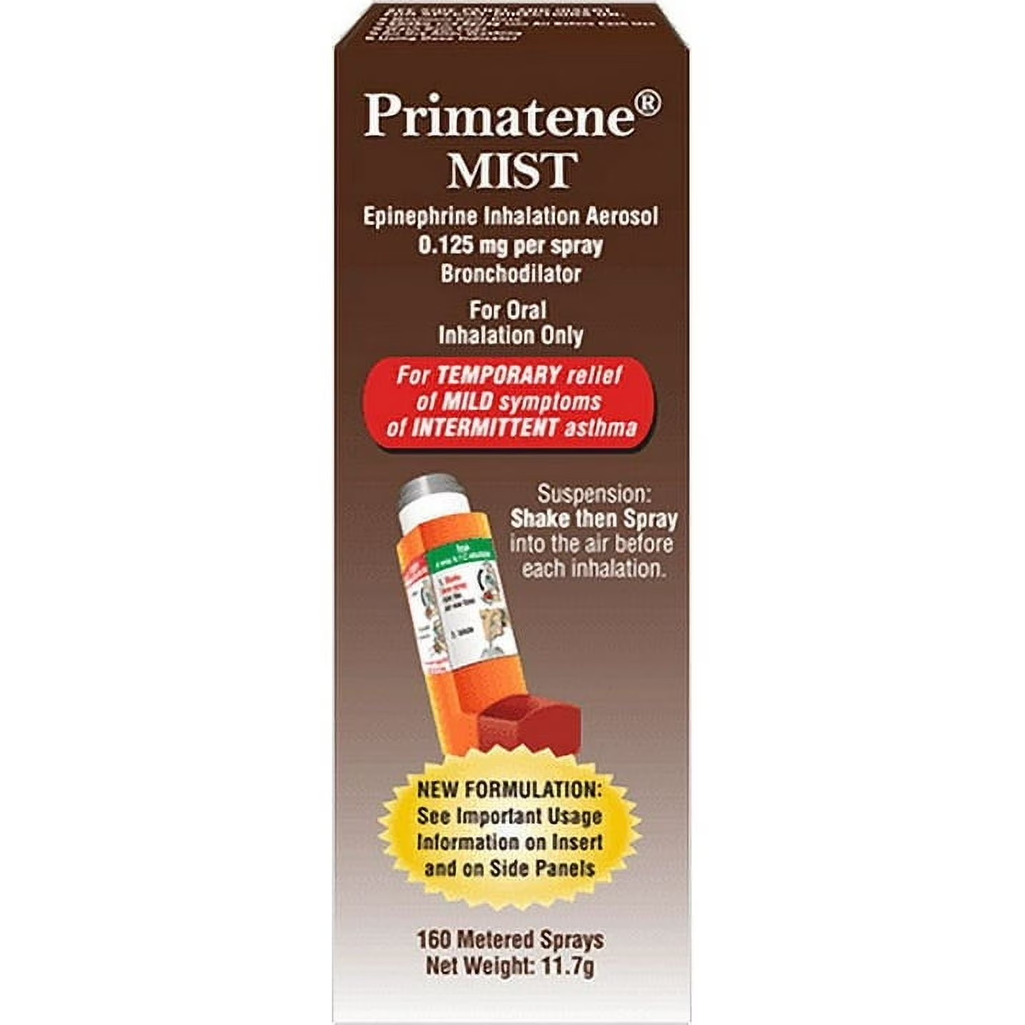 (2 pack) Primatene MIST Epinephrine Oral Inhalation Aerosol
