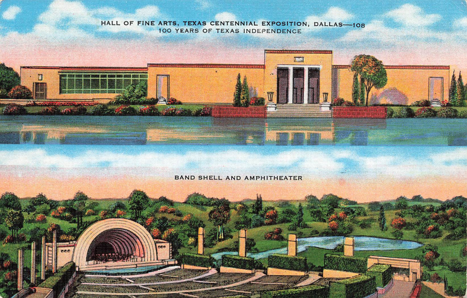 TEXAS CENTENNIAL EXPO BUILDINGS MULTIVIEW VINTAGE POSTCARD DALLAS 1936 100923 S