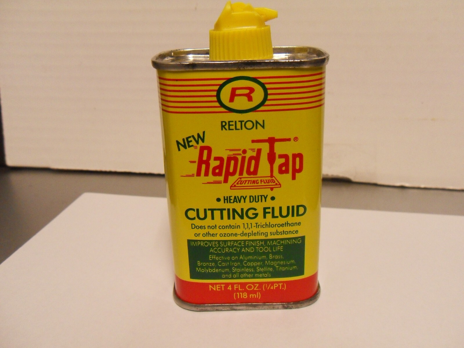 Vintage NOS RELTON Rapid Tap Cutting Fluid Can 4 FL. OZ.