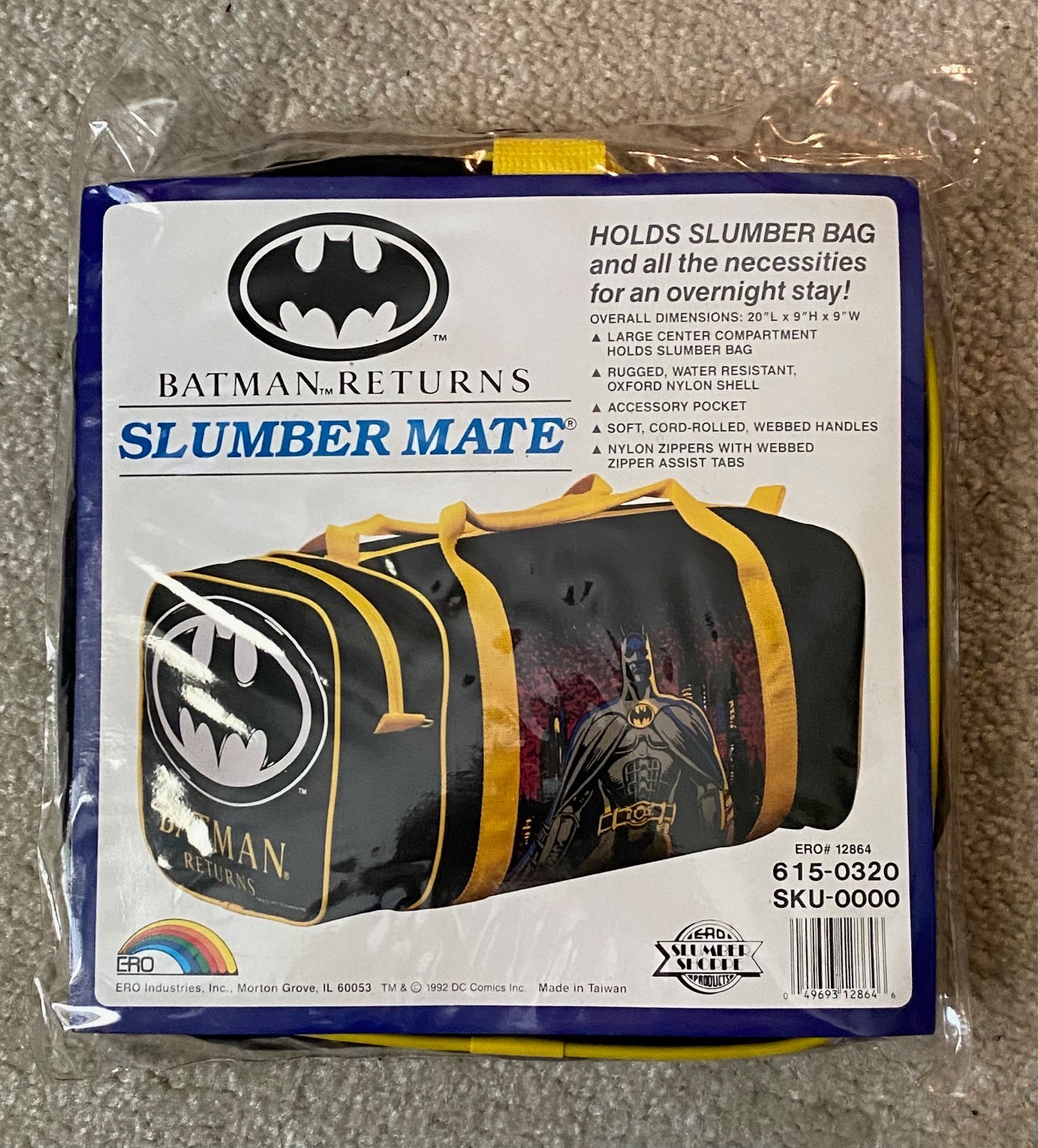 RARE 1992 Batman Returns Slumber Mate Carry Case ERO #12864 SEALED Original