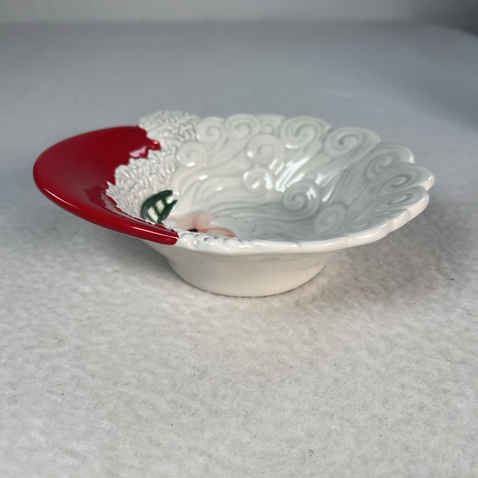 FITZ & FLOYD Santa Candy Dish/Dip Bowl-Stocking Stuffer