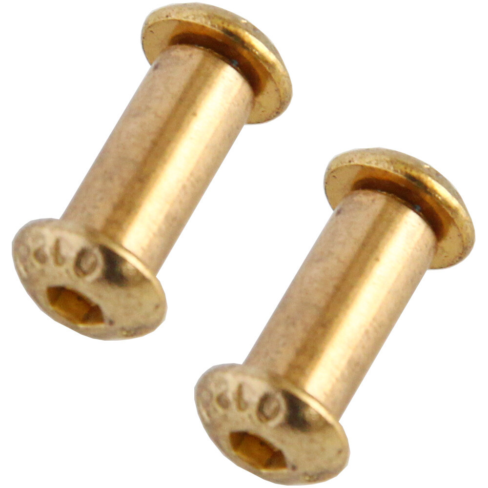 10* Brass Knife Handle Rivets Pins Knife Fasteting Screws Lock Bolts Hexagon NEW
