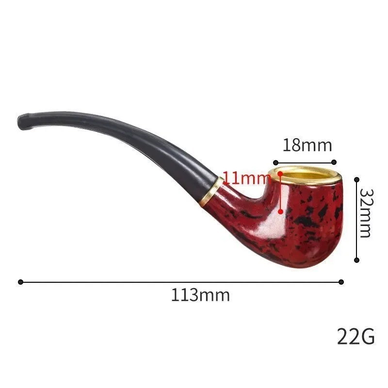 Durable Wooden Wood Sense Smoking Pipe Tobacco Cigarettes Cigar Resin Pipes Gift