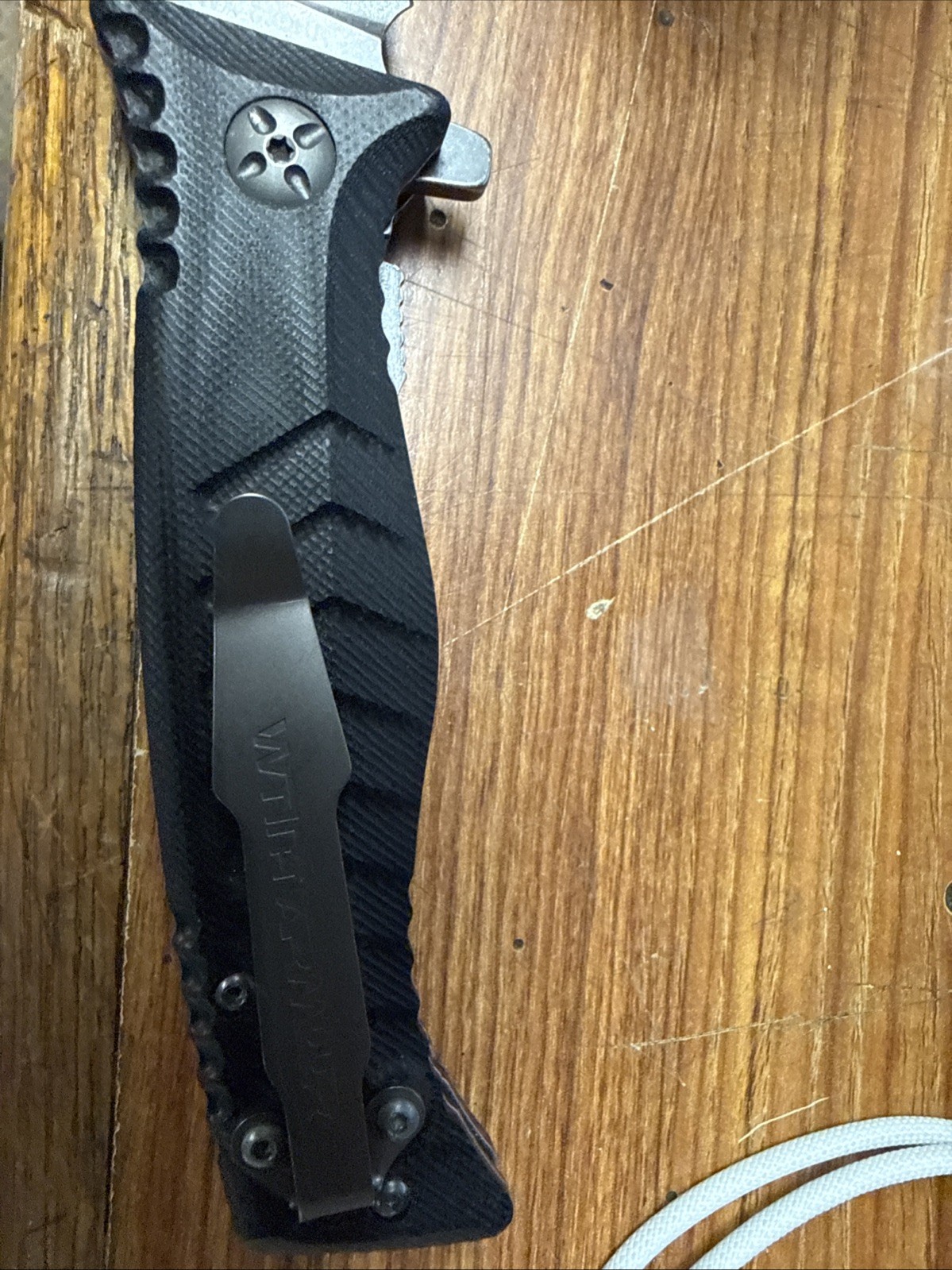 With Armor WA-039BK Folding Pocket Knife Torpedo 440C Steel
