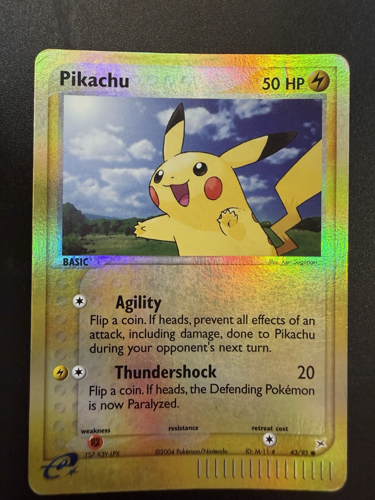 Pokemon 2004 Pikachu Ex Team Magma Vs Team Aqua Reverse Holo 43/95 English