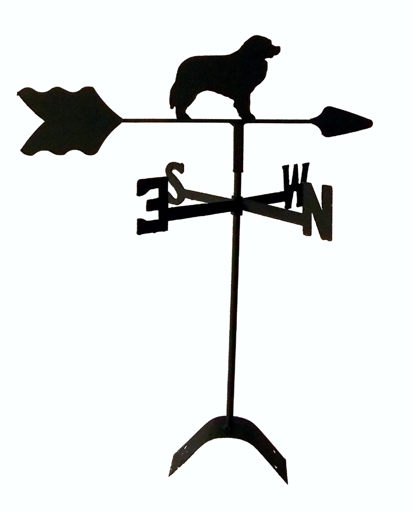 bernese mountain dog roof mount weathervane black wrought iron look TLS1046RM