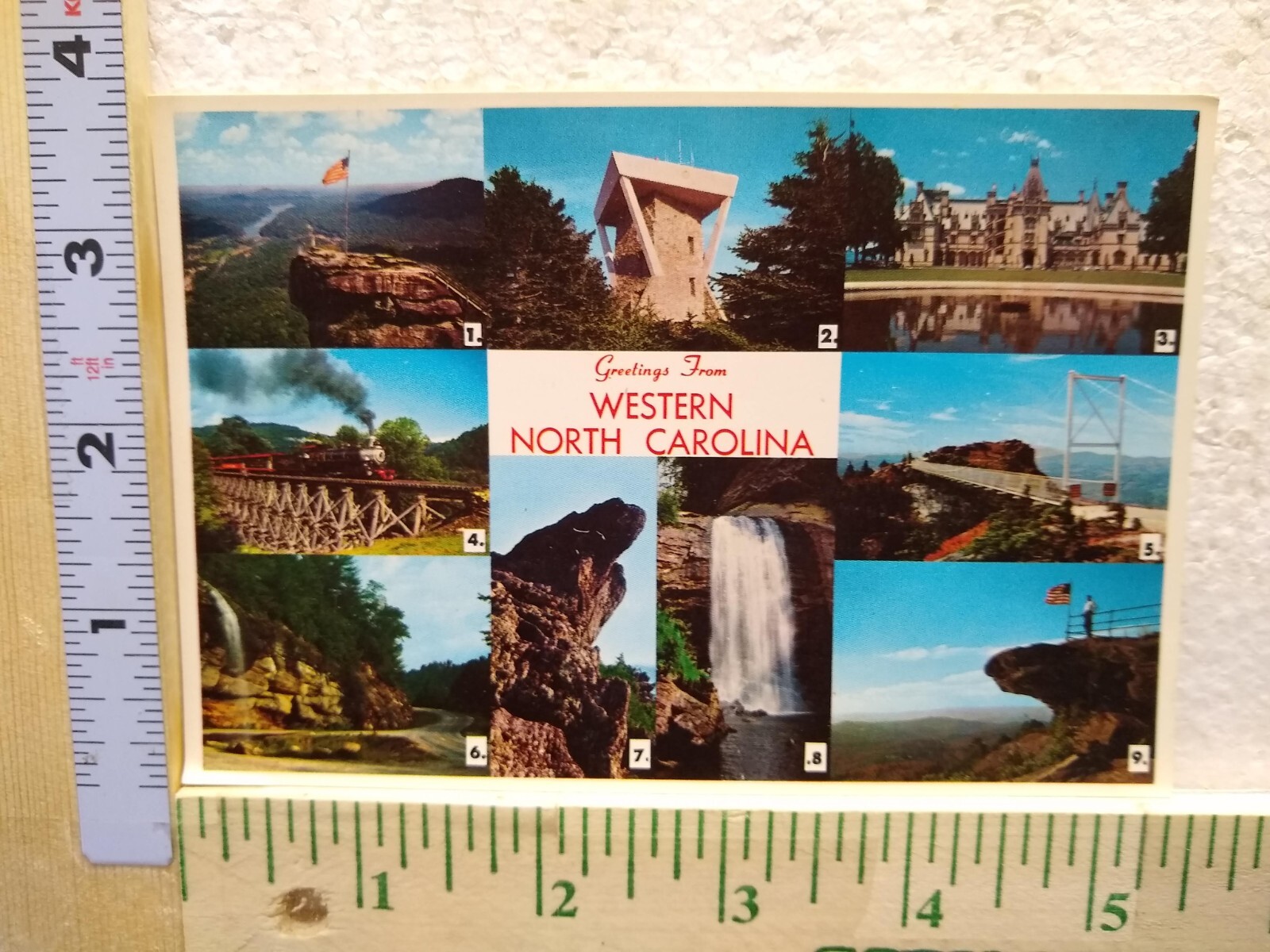Postcard Famous Places / Attractions / Landmarks in Western North Carolina USA