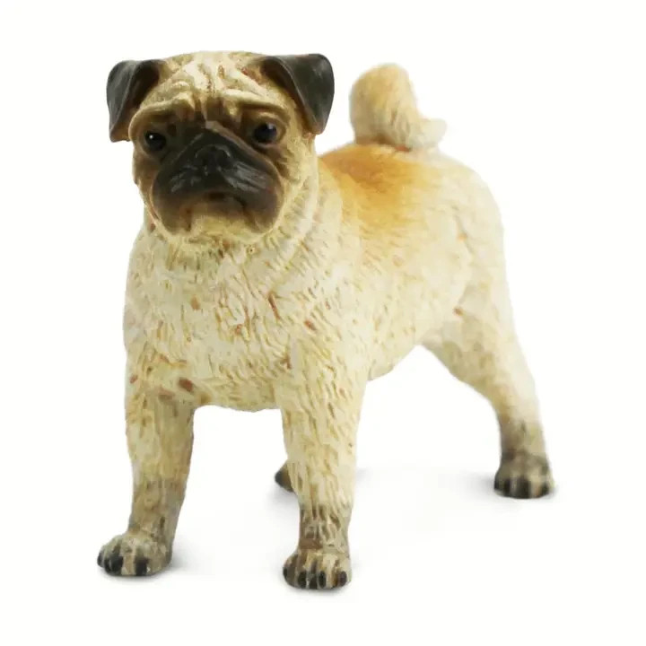 Pug Miniature Animal Dog Safari Collectible Toy Figurine 3″L 2″H