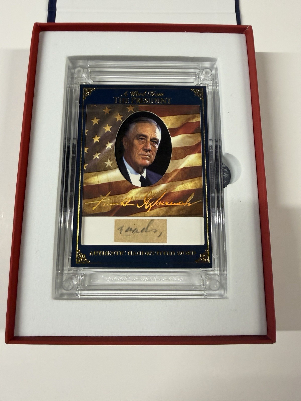 2025 POTUS A Word From President Franklin D. Roosevelt SP Handwritten Word Rare