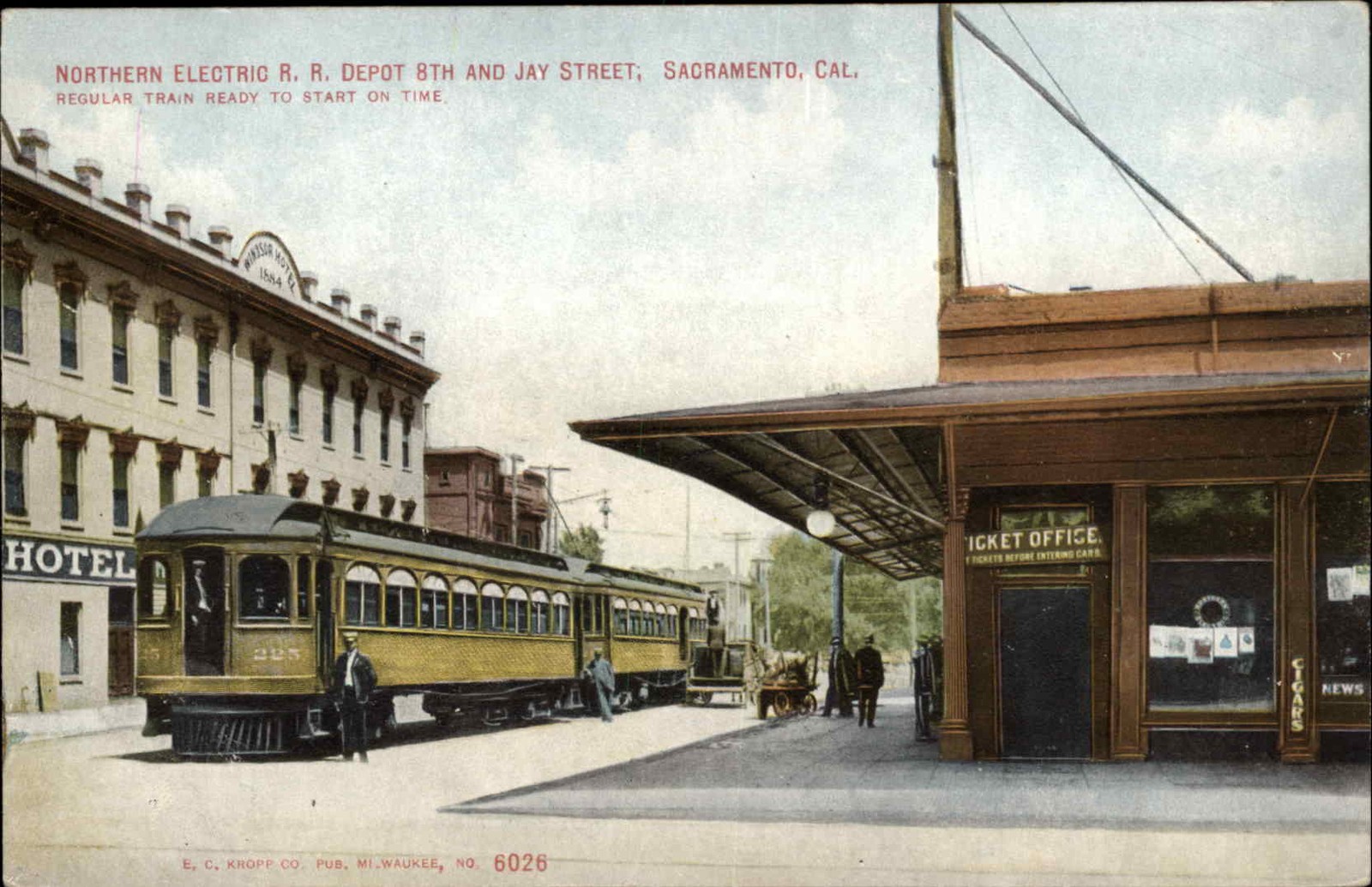 SACRAMENTO CALIFORNIA CA Northern Electric Railroad Train Station Depot PC
