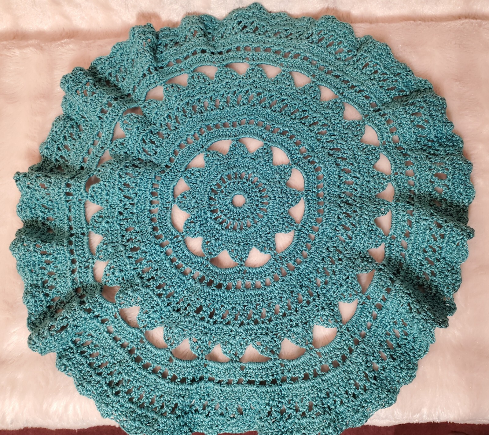 Handmade Crocheted Yarn Doilies Small, Medium & Large Set of 3