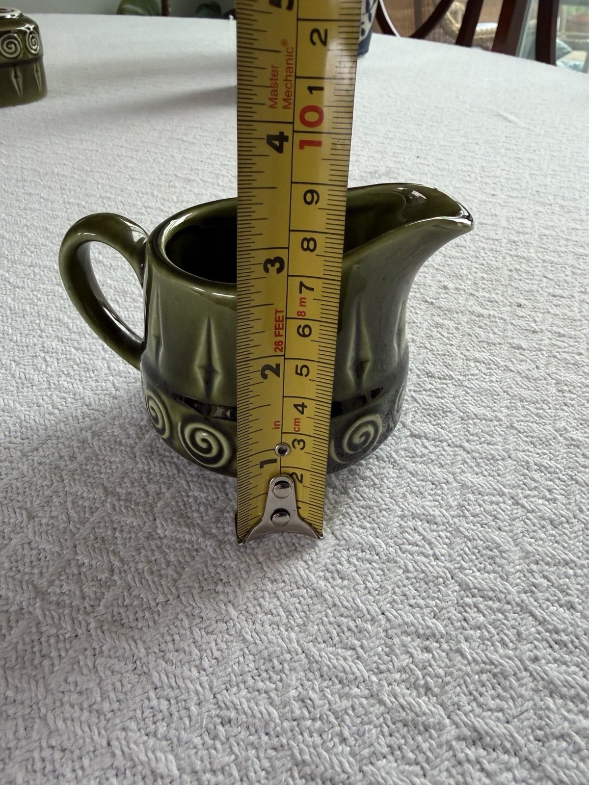MCM Vintage Royal Sealy Tea Set Avocado Green Creamer,Sugar, Tea Pot Gorgeous!!