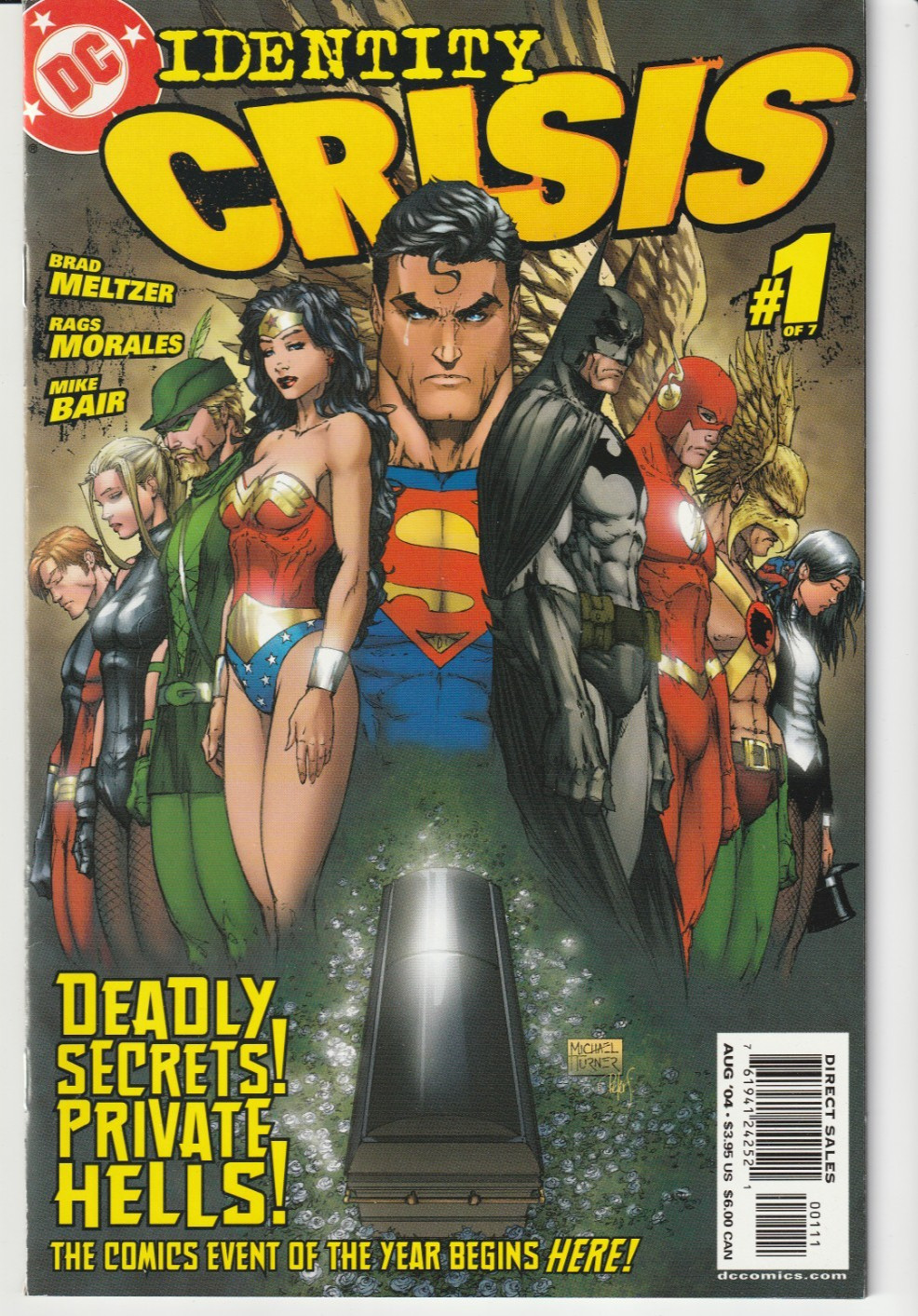Identity Crisis #1,2,3,4,5,6,7 Complete Set/Brad Meltzer/Michael Turner/2004