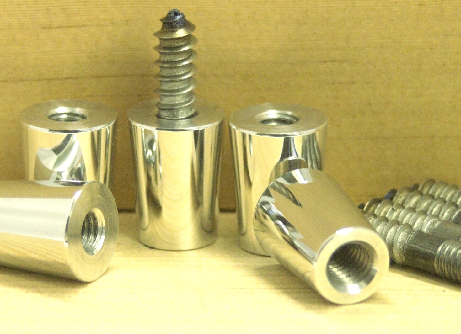 5 Pack Beer Tap Handle Ferrule 3/8″-16 with 5/16″X1.5″ Hanger Bolt Repair Parts