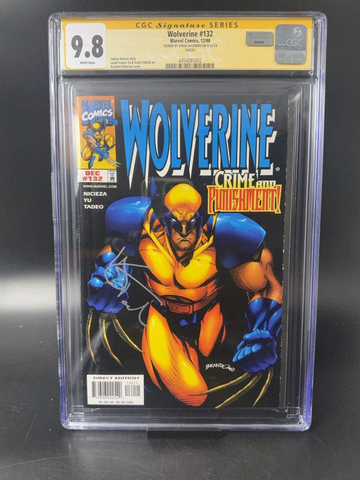 Wolverine # 132 CGC 9.8 SS Signature Series WP HUGH JACKMAN X-Men Collectible
