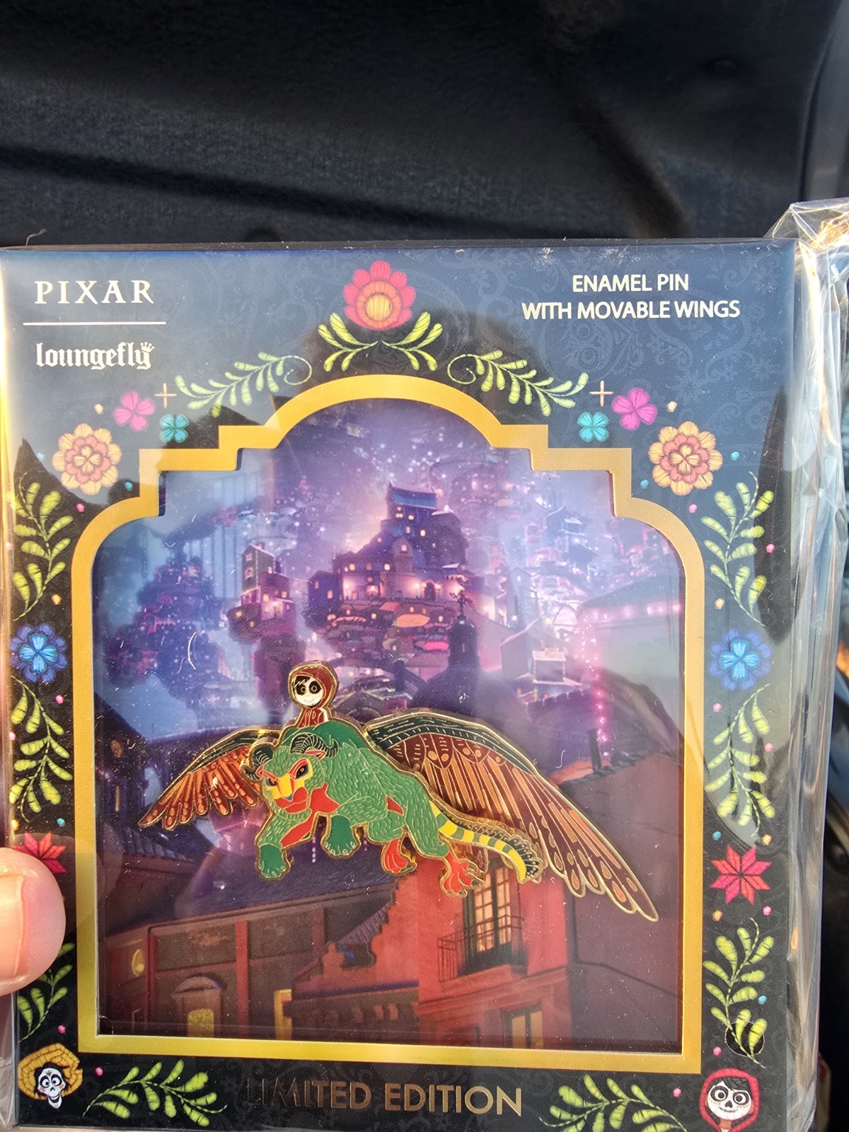 Loungefly Pixar Coco Collector Box Enamel Pin with Moveable Wings LE 2500