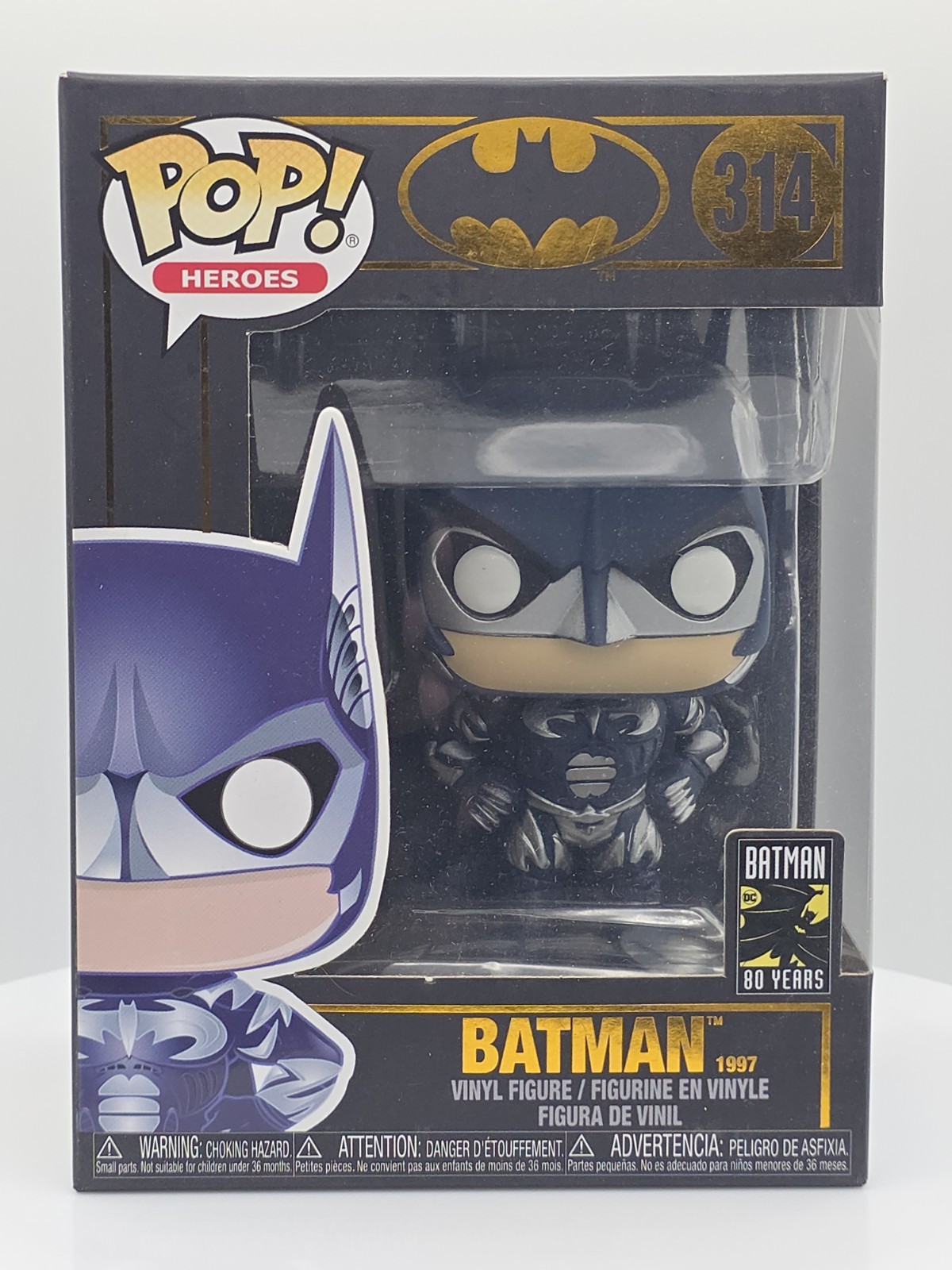 Funko Pop Batman (1997) 314 Heroes DCU DC Universe Batman 80 Years w/Protector