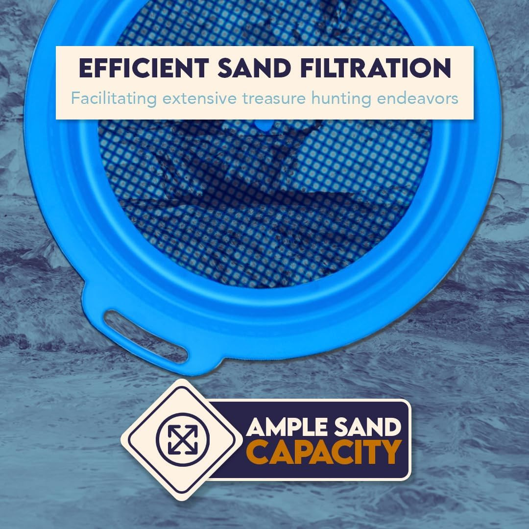 6-Piece t of 8.5″ Plastic Sand Sifting Pans in a Mesh Bag, with 36 Holes per Inc