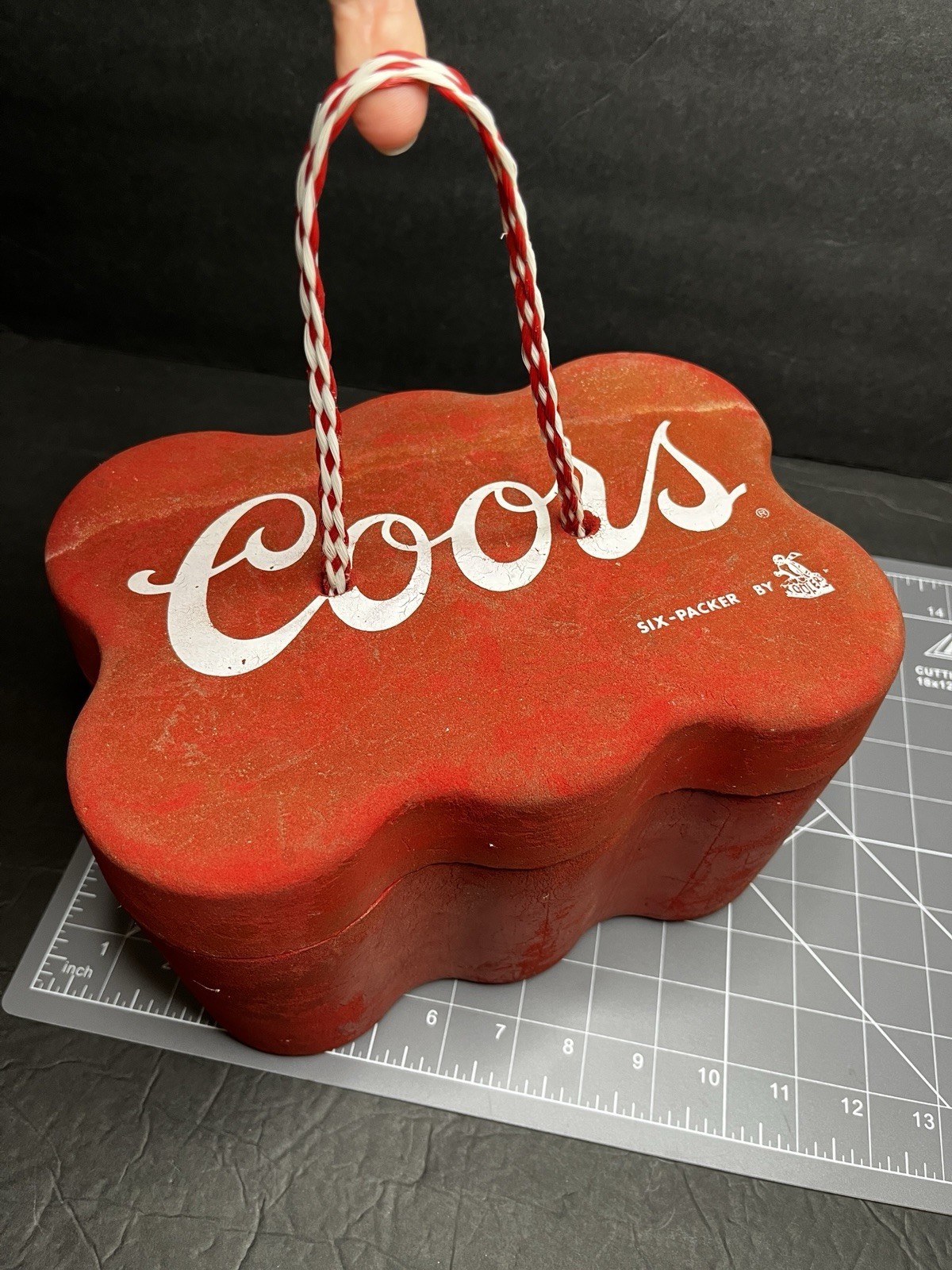 VTG COORS Beer Koolers Red Six Packer With Nylon Cord/ String Handle Cooler