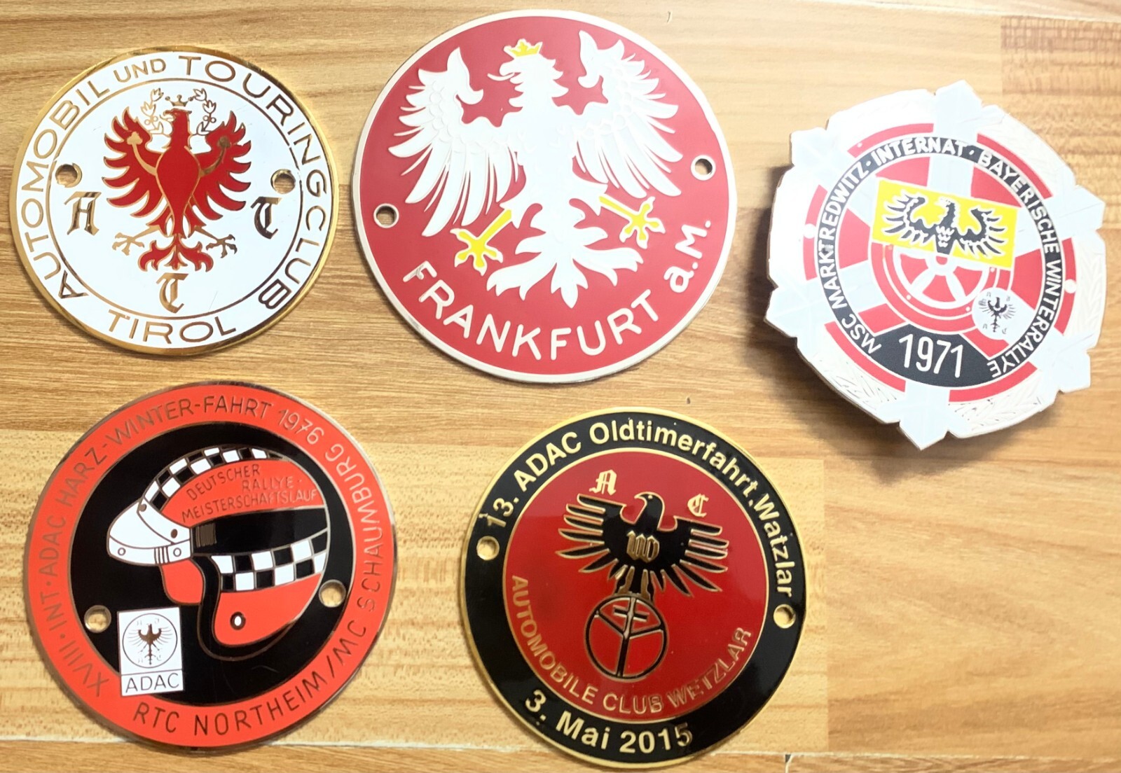 Car badges – Adac German Badges set of 5pcs Mg Jaguar Triumph Audi Vw Porsche Bm