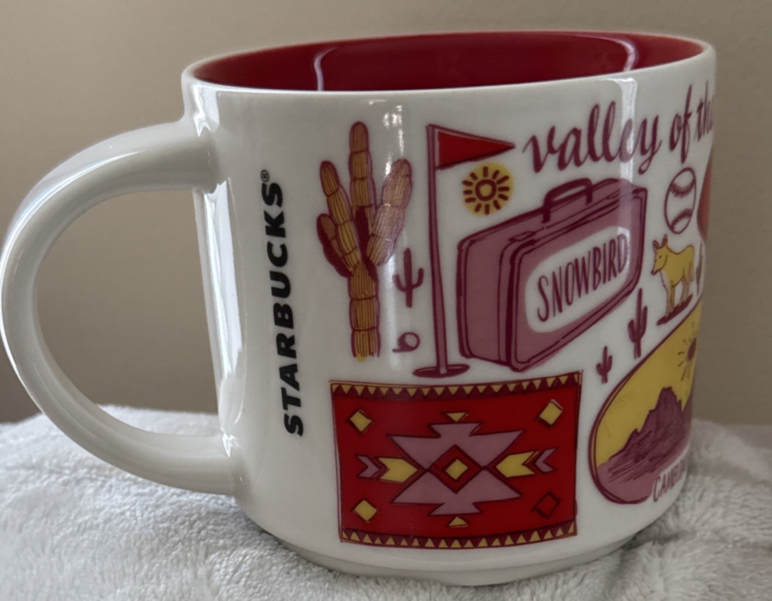 Starbucks Been There Series Phoenix 14oz Ceramic Mug White/Red, Includes Box