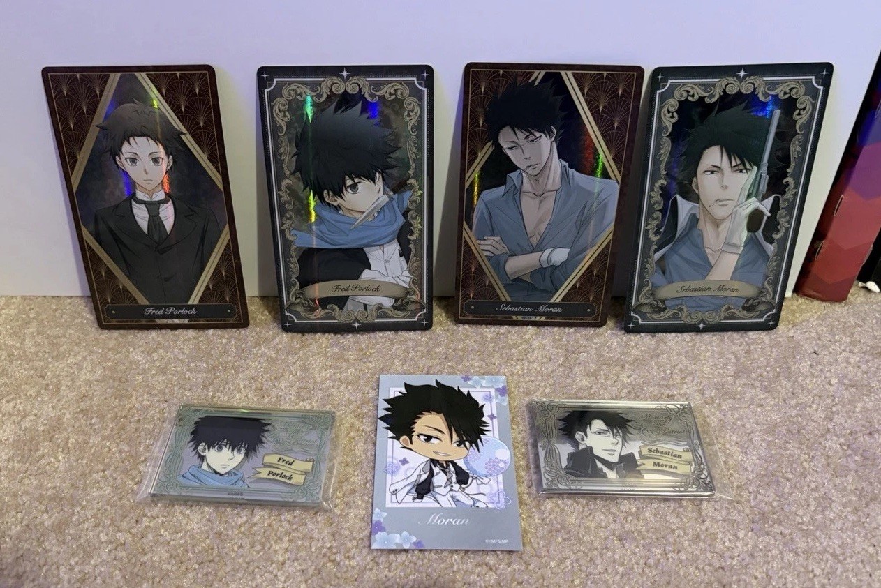Moriarty The Patriot Merch Lot Of 7 – Tarot Cards, Acrylic Cards, & Bonus Card