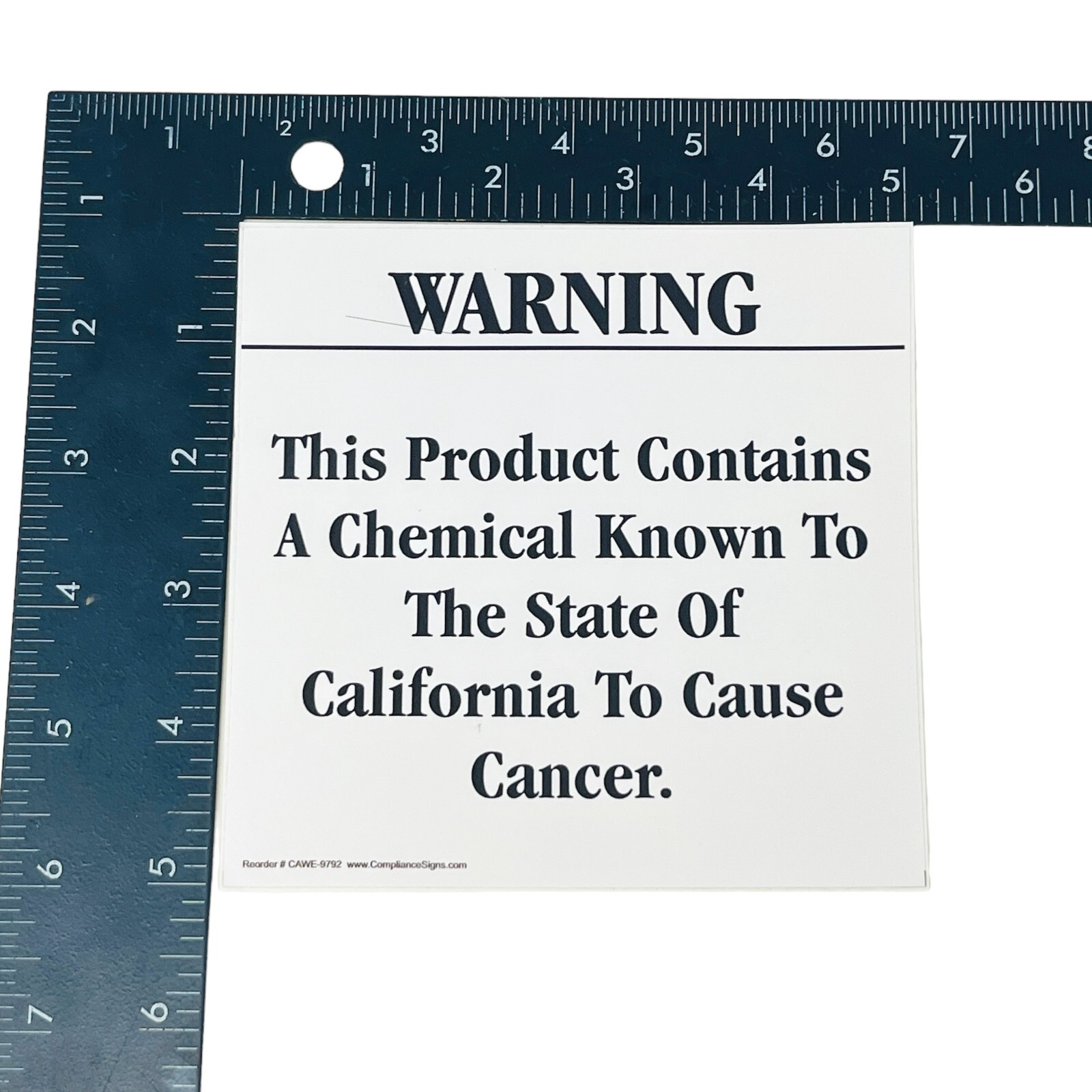 ComplianceSigns CAWE-9792 Warning Sign Cancer Causing Chemicals 5 x 5 in Sticker