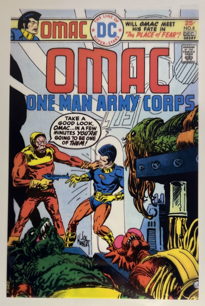 OMAC #8 Original Comic Art-Color Production Cover Joe Kubert Artwork 1974