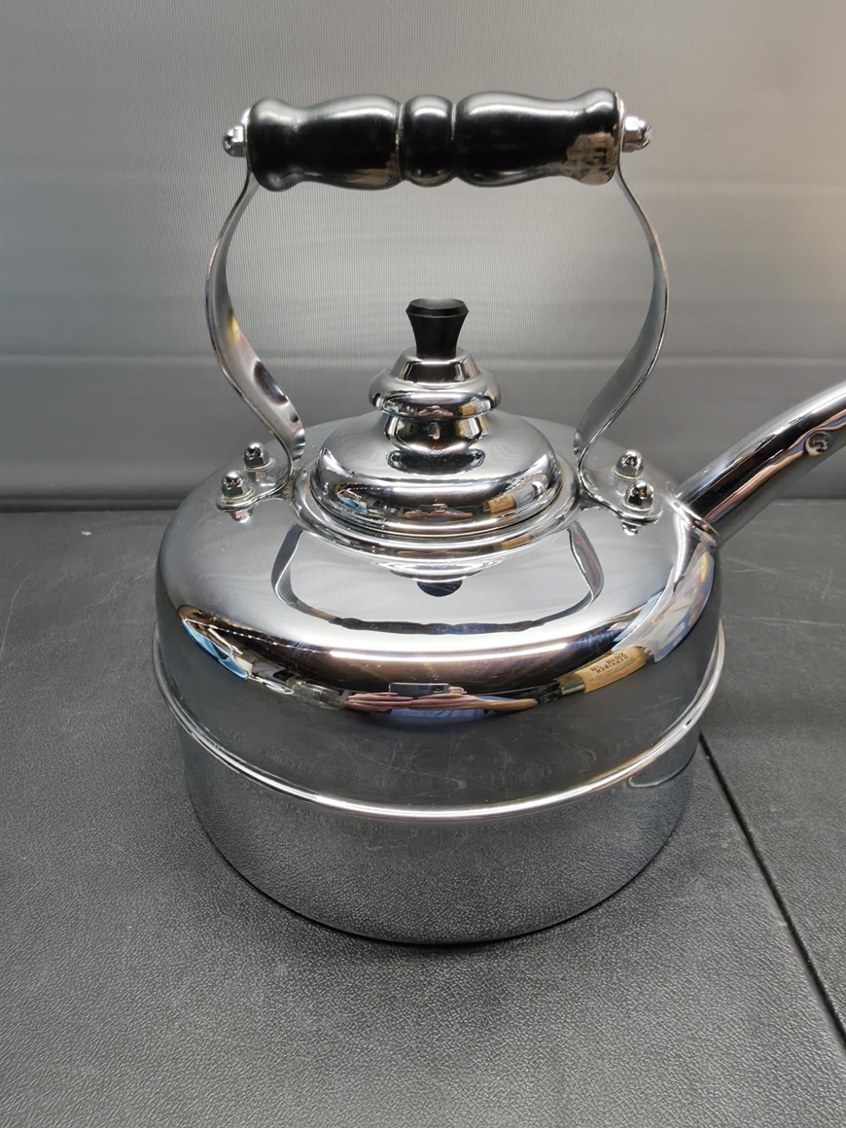 Vintage Simplex Patent Chrome & Copper Whistler Kettle Model No 2 England Clean