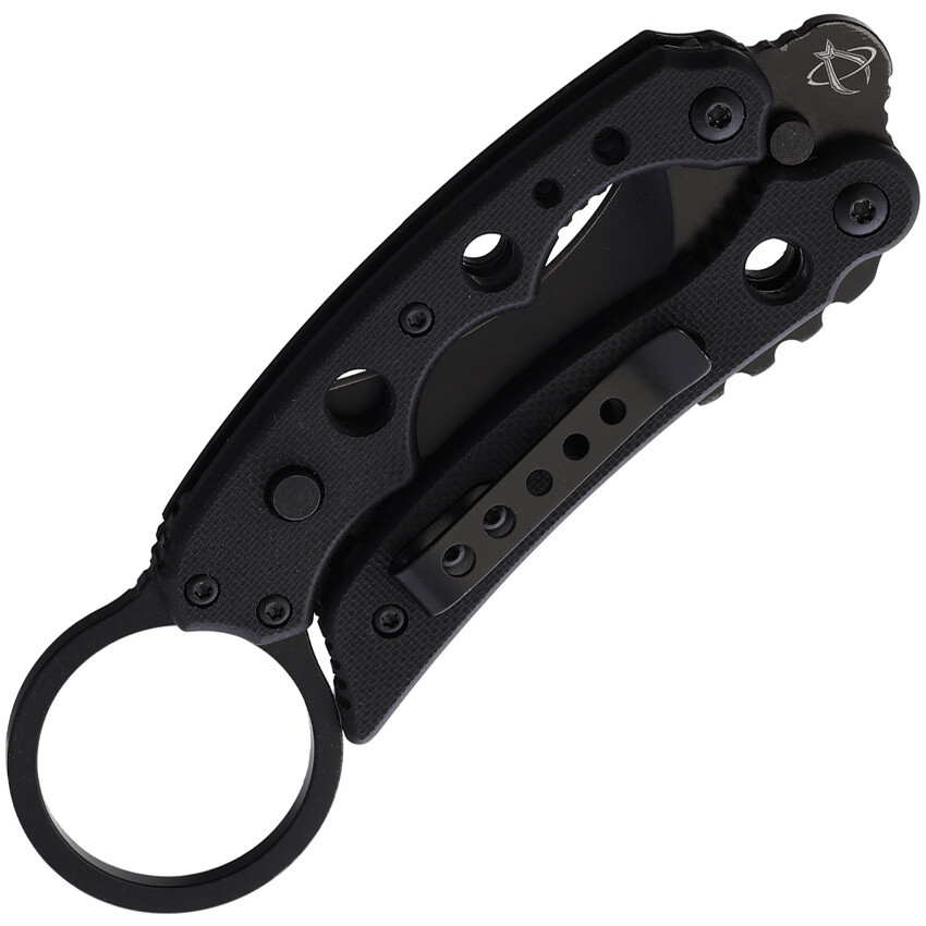 Mantis Vuja De Karambit Black G10 Folding Stainless Steel Pocket Knife MK4BK