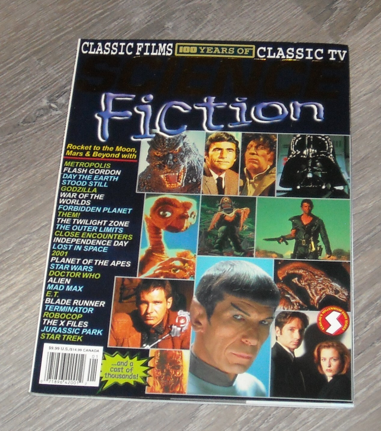 100 YEARS of SCIENCE FICTION MAGAZINE CLASSIC FILMS & TV STAR TREK WARS GODZILLA