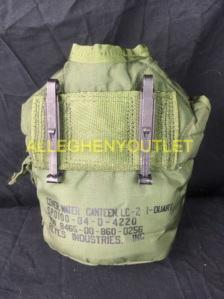 US ARMY 1 Quart Canteen Cover Pouch Insulated OD Green Military ALICE EXCELLENT