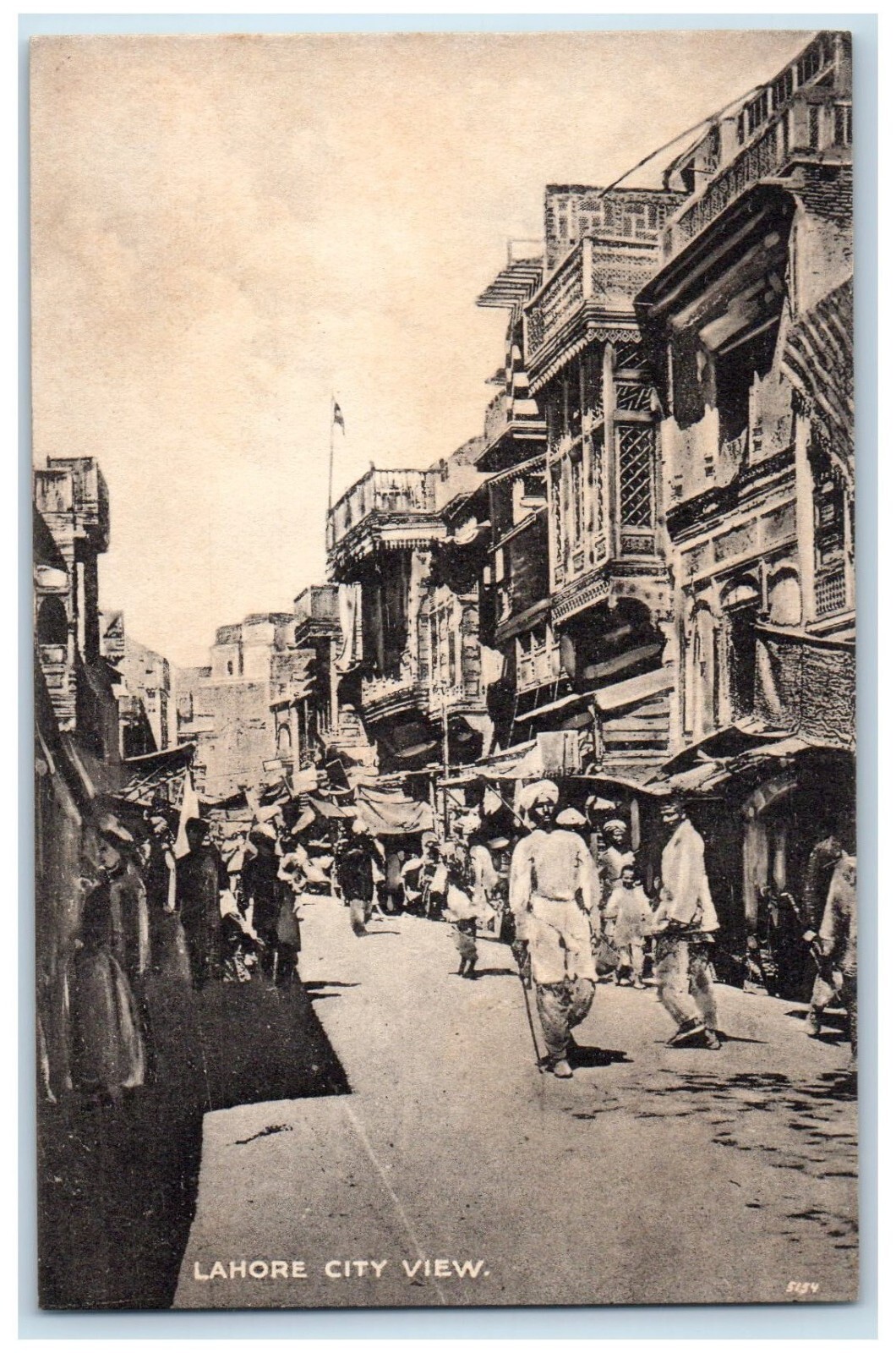c1910’s Lahore City View Stores Buildings India Unposted Antique Postcard