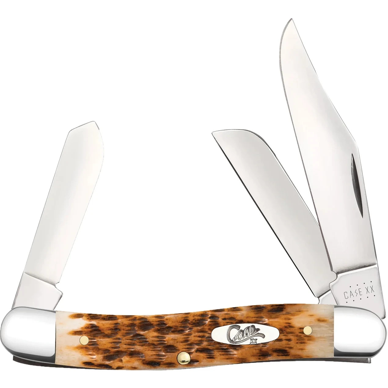 CASE XX Knives Stockman Amber Bone Peach Seed Jig Slipjoint Pocket Knife 00128